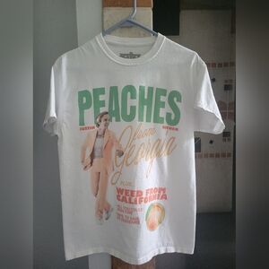 Recalled Justin Bieber Georgia Peaches California Weed Tee Shirt Sz M